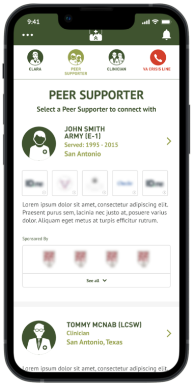 PEER SUPPORTER LIST